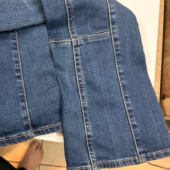 Pilcro and the Letterpress Anthropologie Flare Jeans - Sz 25 High-Rise Side-zip - Picture 6 of 11